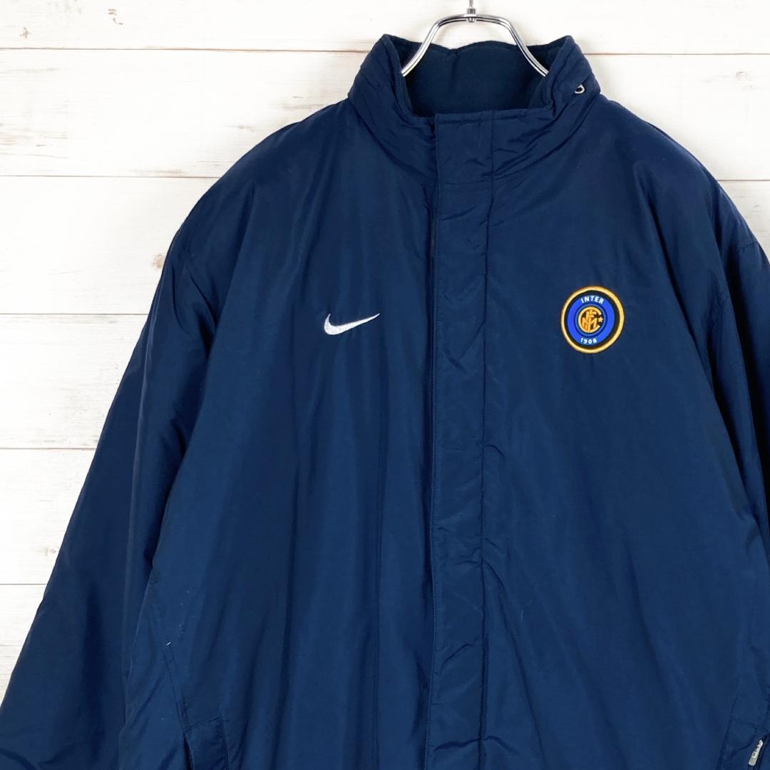 ナイキ　ベンチコート インテルミラノ　PIRELLI　フリース　紺　M　286