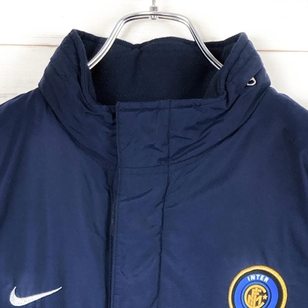 ナイキ　ベンチコート インテルミラノ　PIRELLI　フリース　紺　M　286