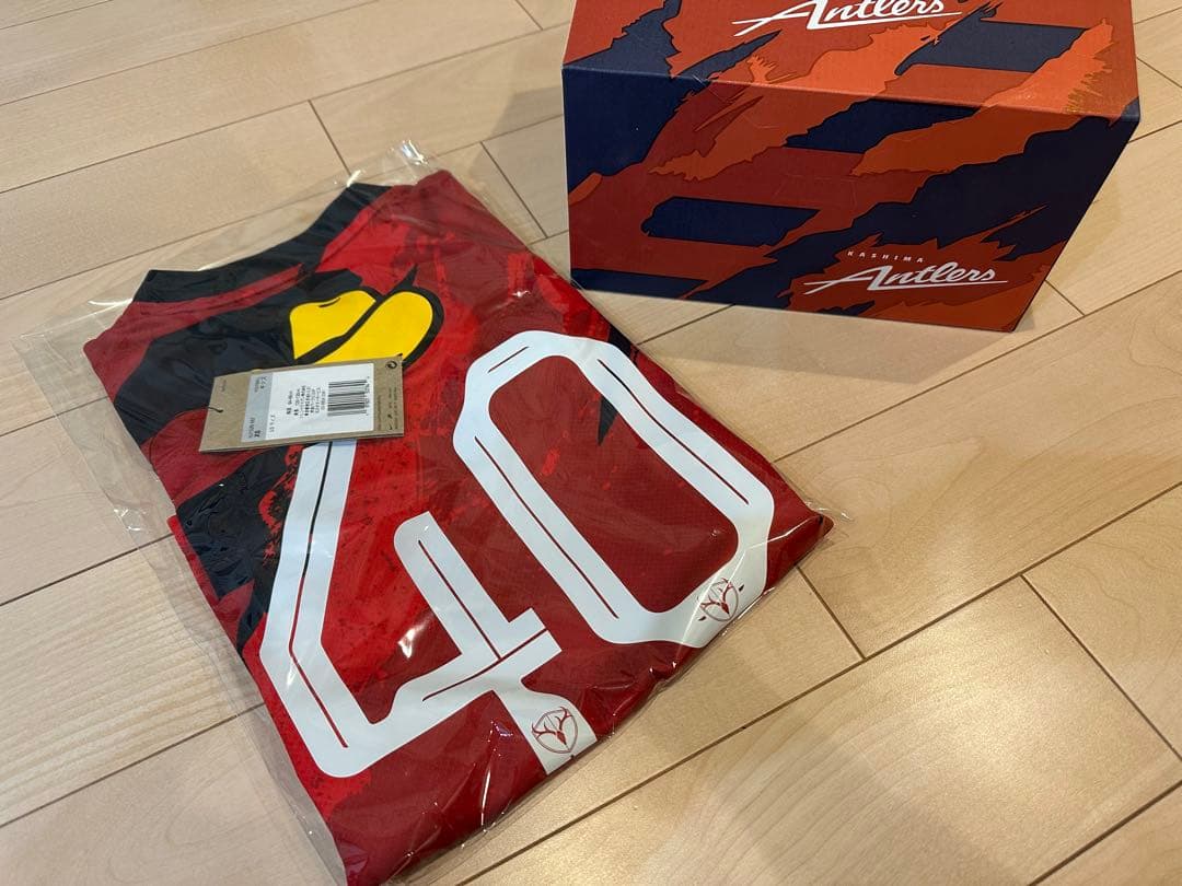 にゃーこ 鹿島アントラーズ ユニホーム キッズ XS 【40 鈴木優磨】