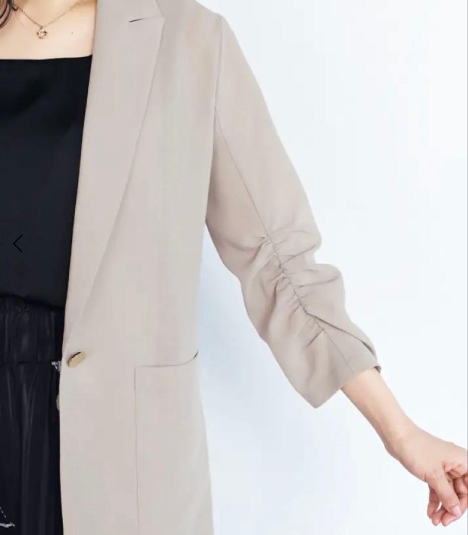 新品＊FENNEL フェンネルギャザースリーブテーラーカラージャケット ヤマダヤ