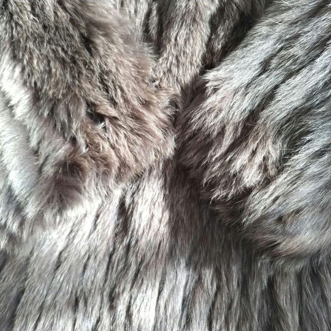 極美品　SAGAFOX サガフォックス　毛皮　コート　ミドル丈 ブラウン　茶