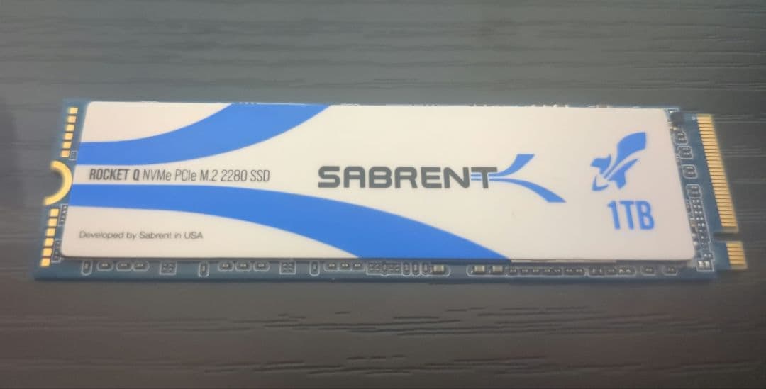 【動作確認済】1TB SABRENT Nvme SSD