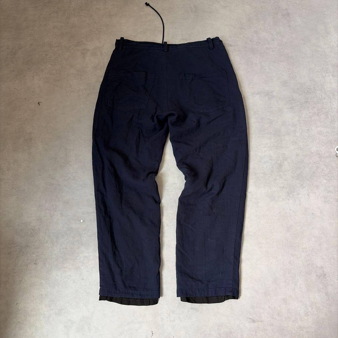 Y's ワイズ ヨウジヤマモト 綿100% 裏キュプラ 丈短 アンクルパンツ