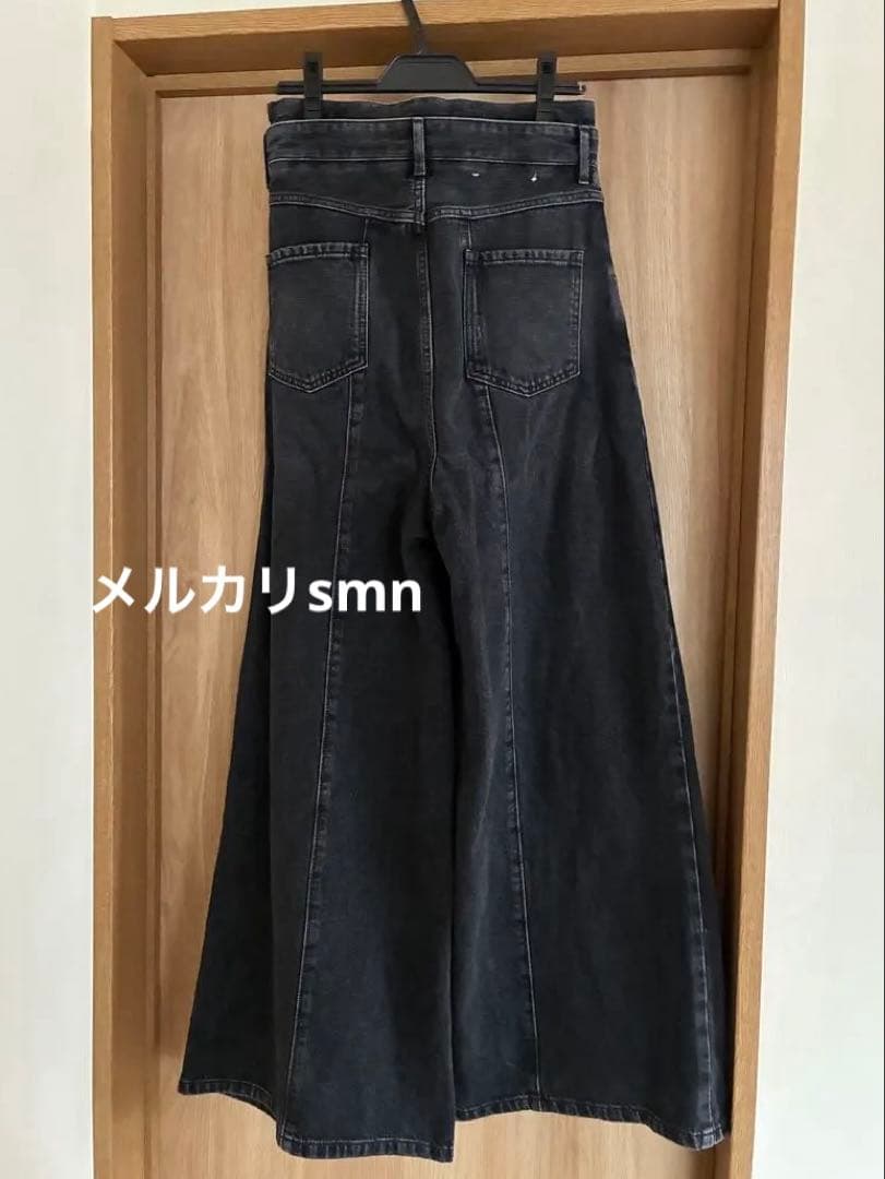 FRAY I.D ダブルベルトセンターラインデニム　1 ブラック