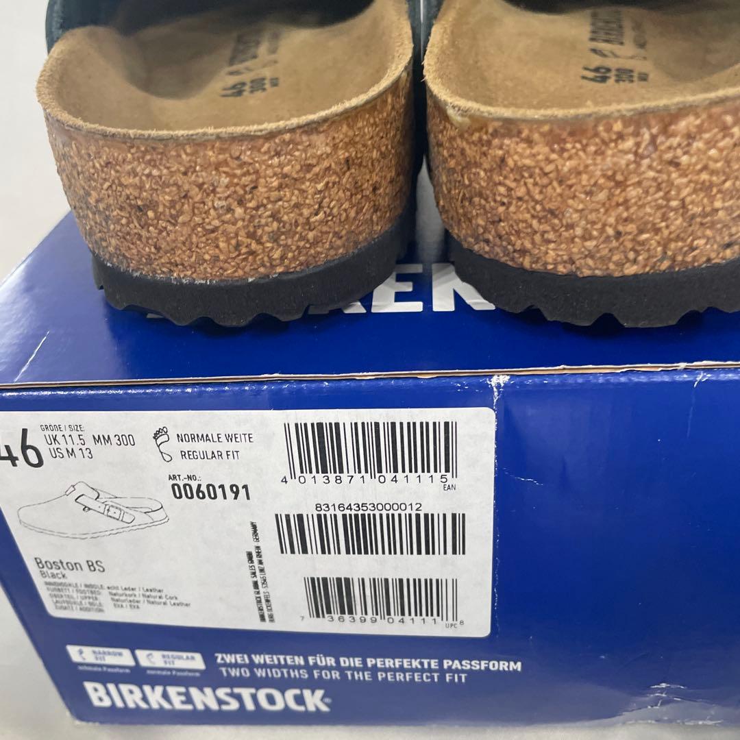 BIRKENSTOCK Boston BS ブラック サボサンダル 46