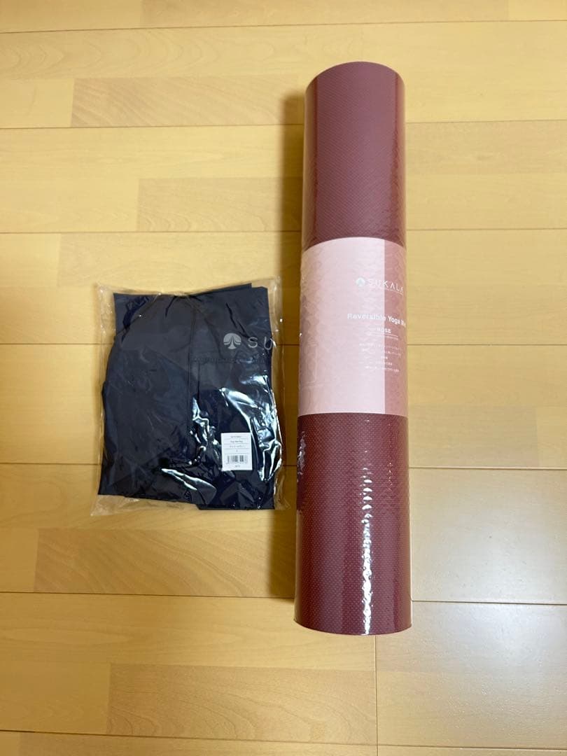 【新品未使用】SUKALA リバーシブルヨガマット ローズ/ケース付き