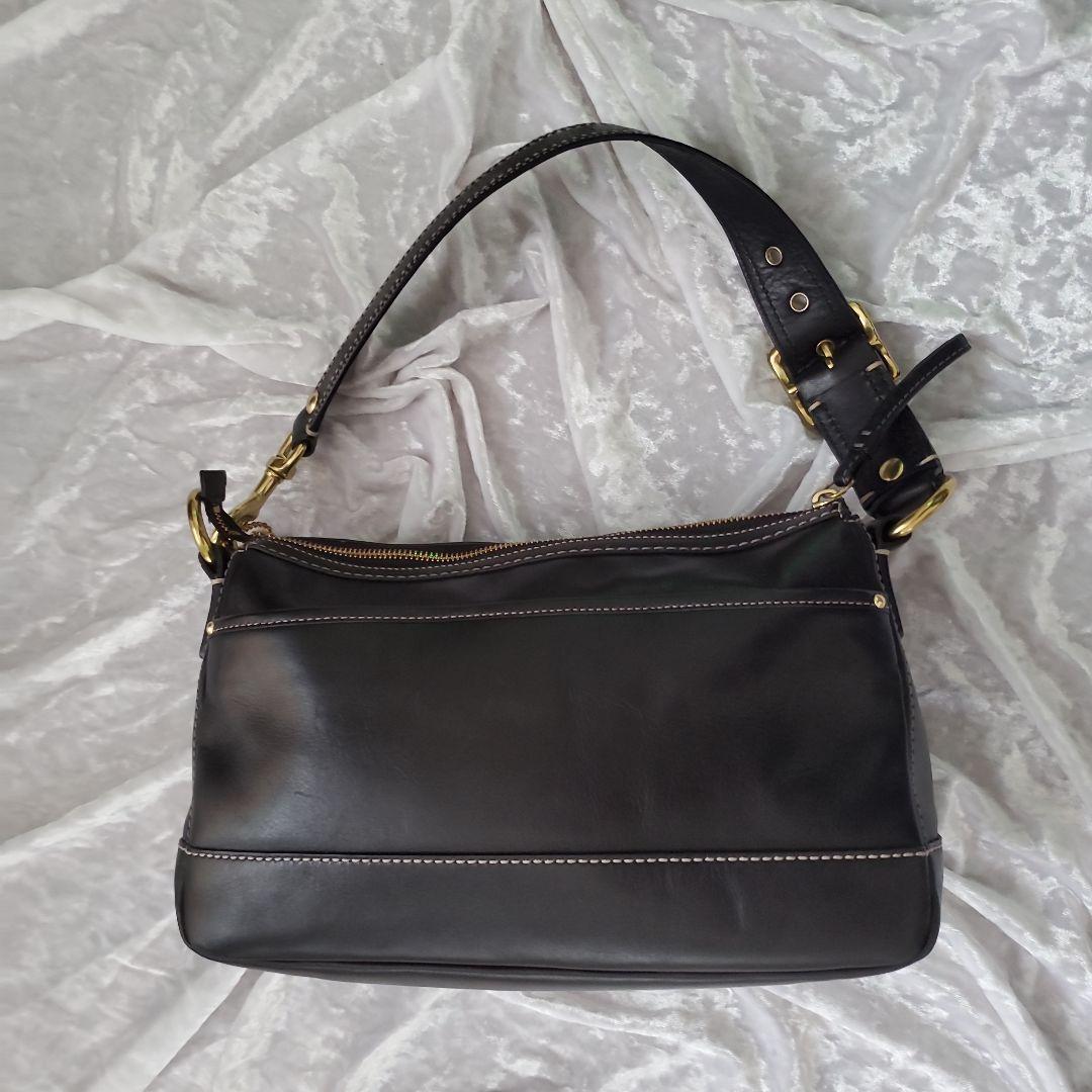 美品　COACH コーチ　ショルダーバッグ　トートバッグ　レザー　黒　レディース
