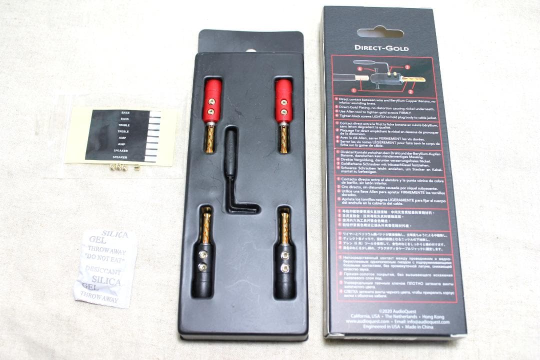 AudioQuest SureGrip 300 BFA バナナプラグ4本箱付