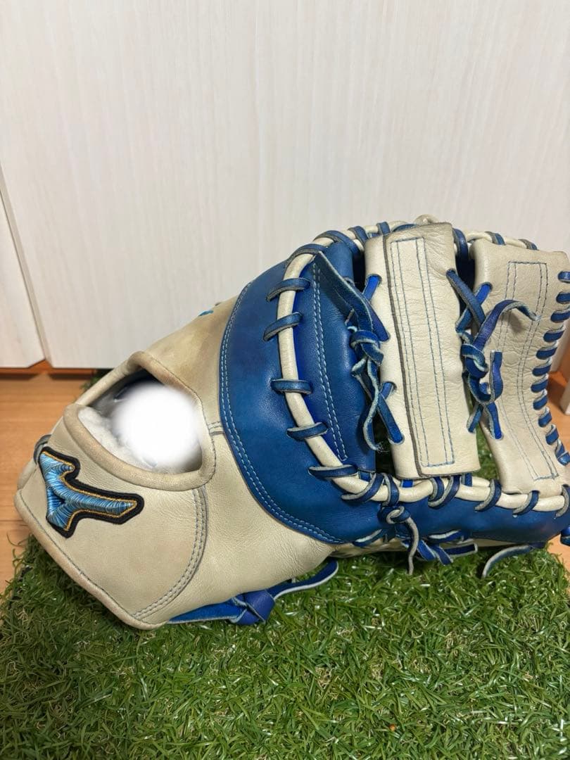 日本製　波賀ジャパン　ミズノプロ ダイバーシティブルー　ファーストミット