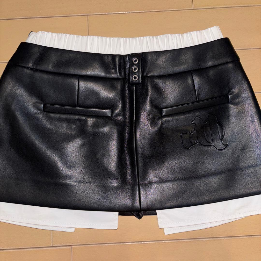 andwang レザー　スカート