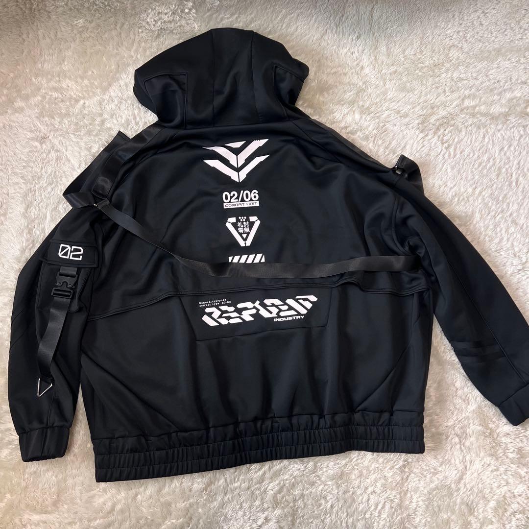 ほぼ未使用✨REFLEM レフレム サイバー切替ハイネックジャージパーカー