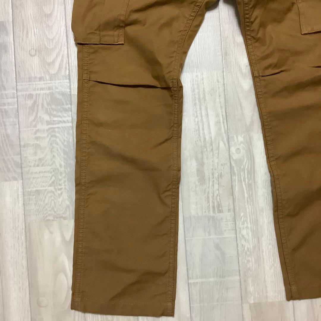 【桃太郎ジーンズ】藍布屋時代のオールド桃太郎 茶色 カーゴパンツ W30 希少品