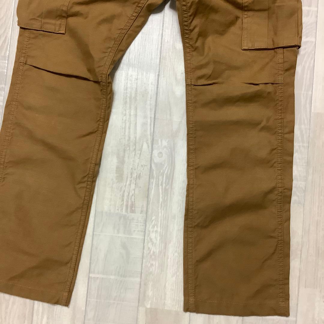 【桃太郎ジーンズ】藍布屋時代のオールド桃太郎 茶色 カーゴパンツ W30 希少品