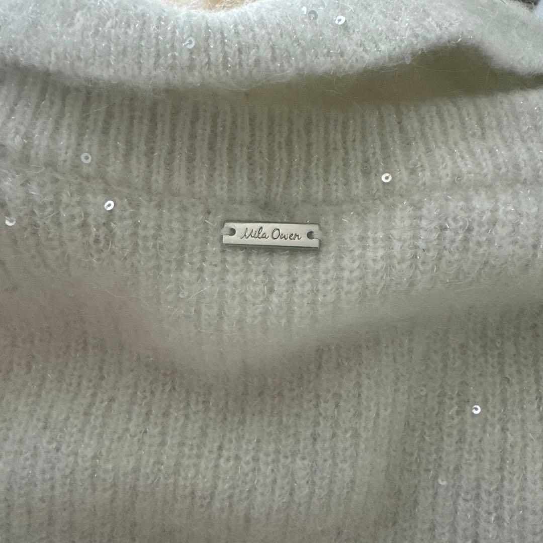 タグ付き　新品未使用　襟付きペプラムニットミニワンピース　ミラオーウェン