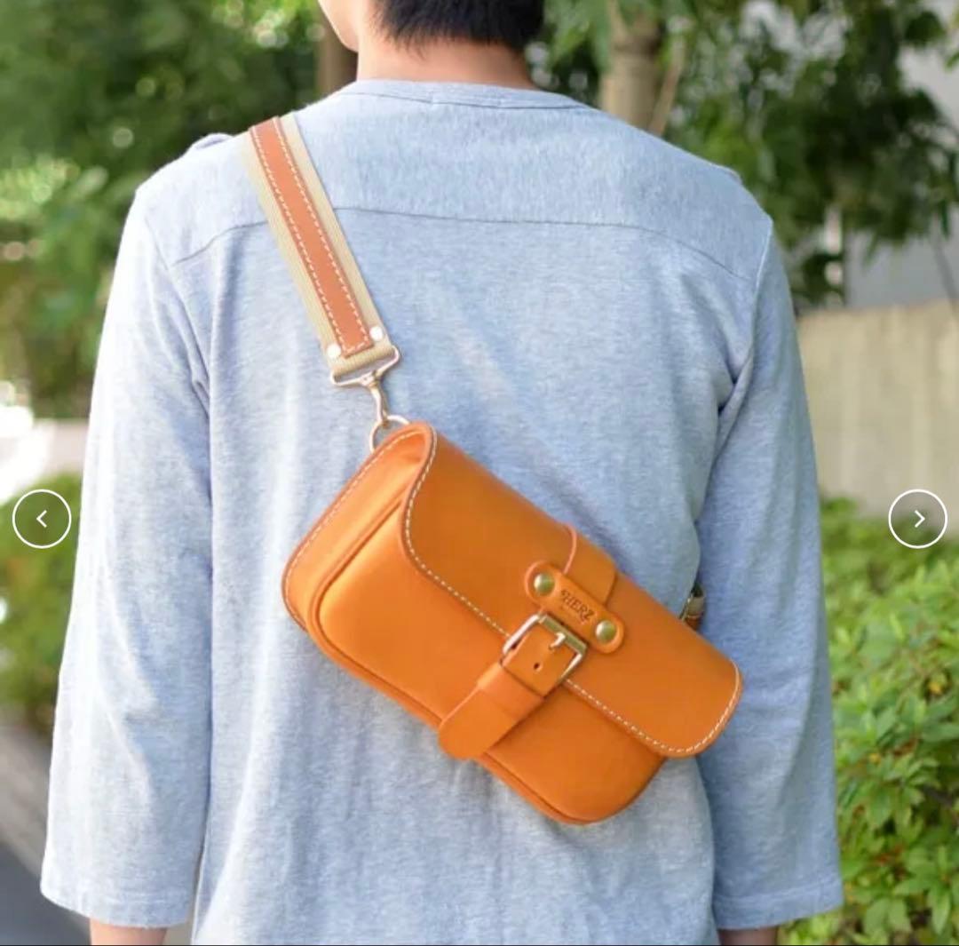 HERZ 一本ベルトのクラシックボディバッグ（F-4)