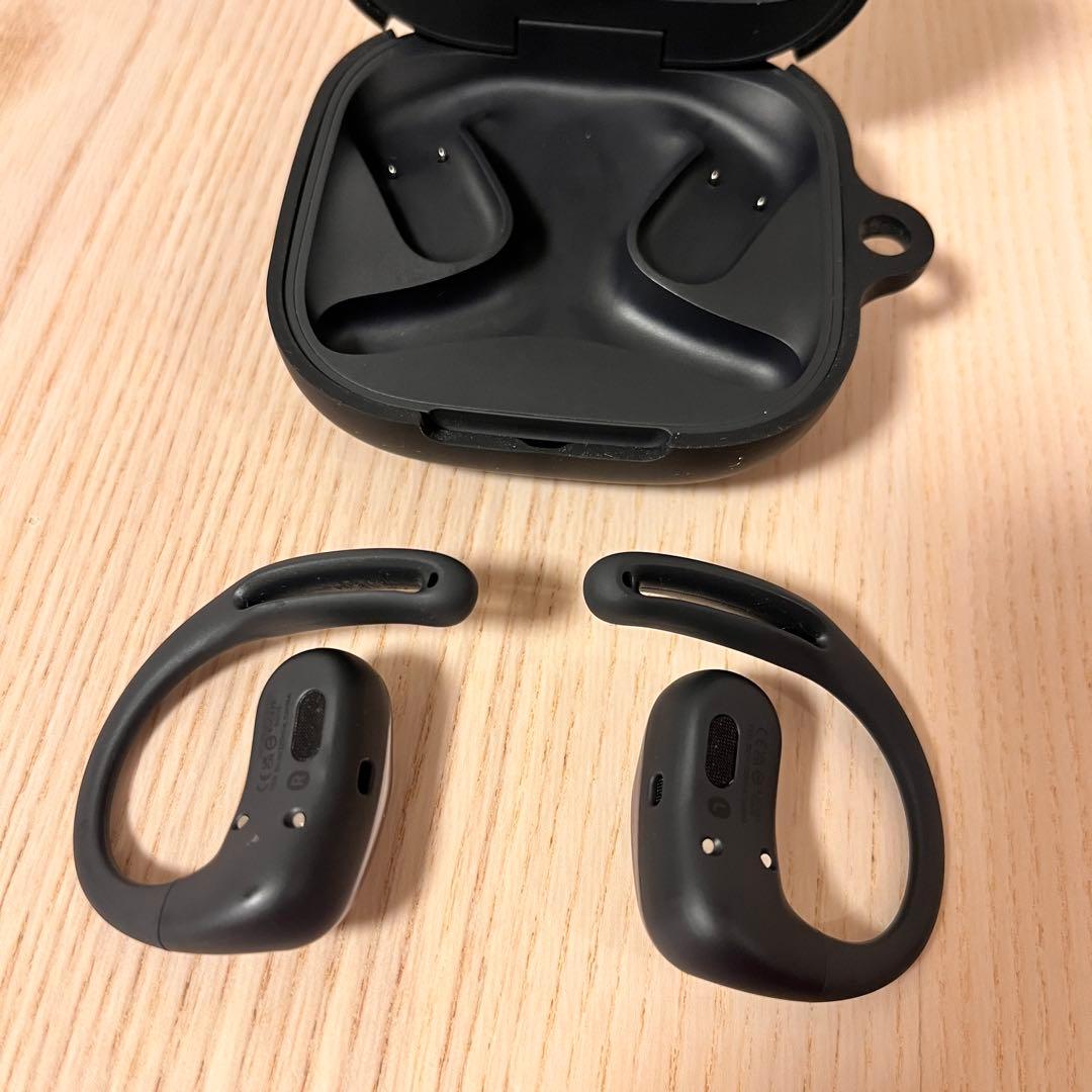 【美品】shokz OPENFIT AIR ブラック　シリコンケース付き