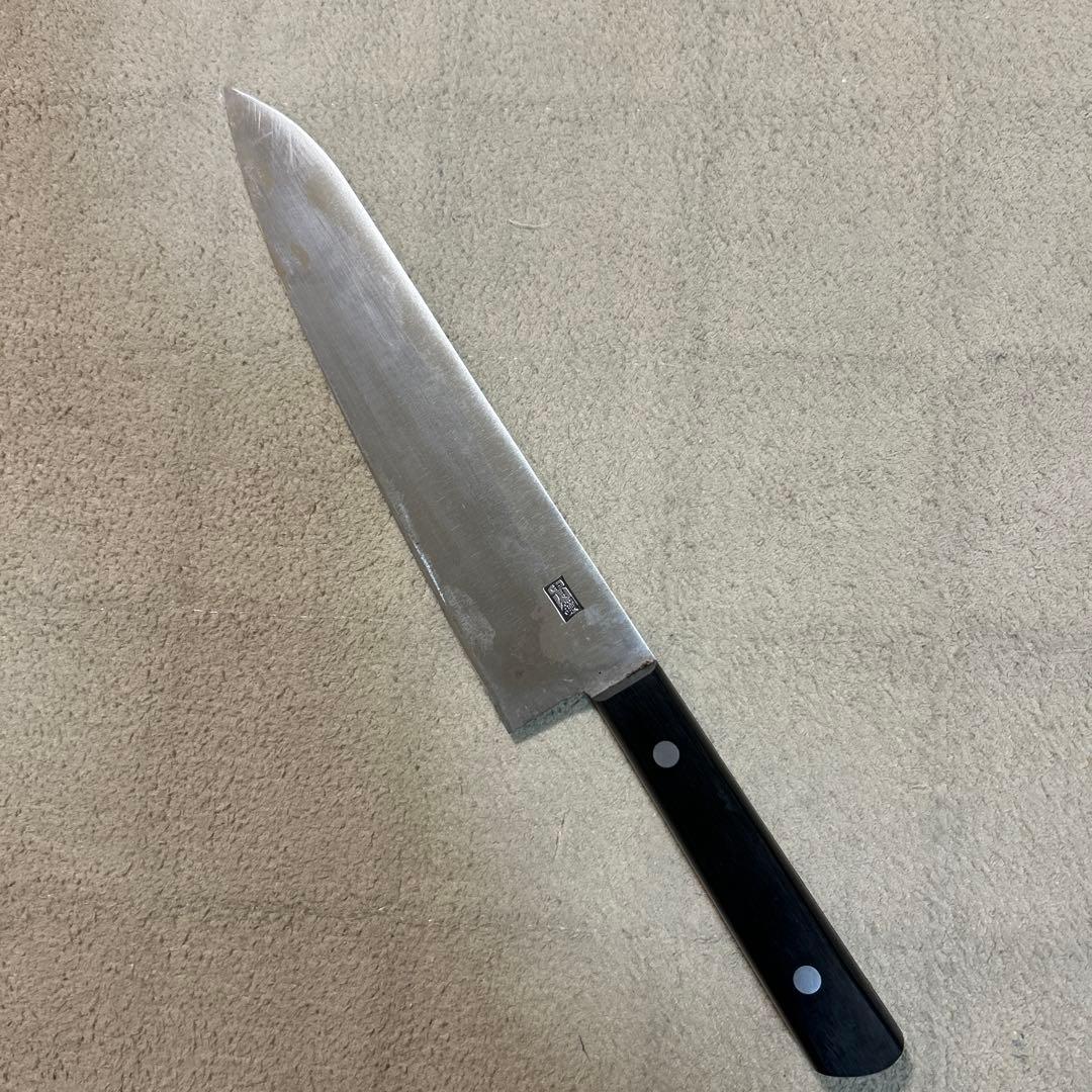 光月作　青鋼　牛刀　210mm