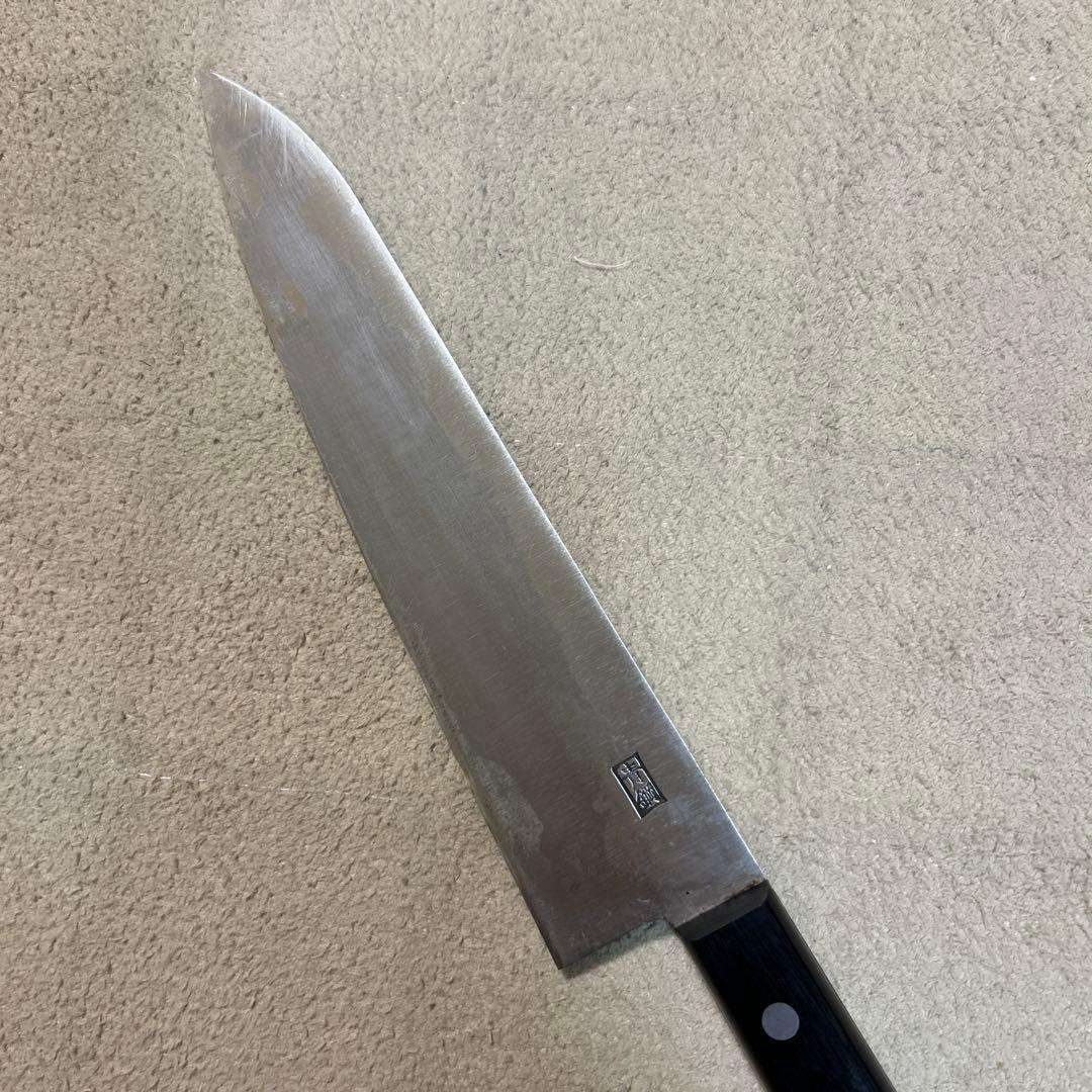 光月作　青鋼　牛刀　210mm