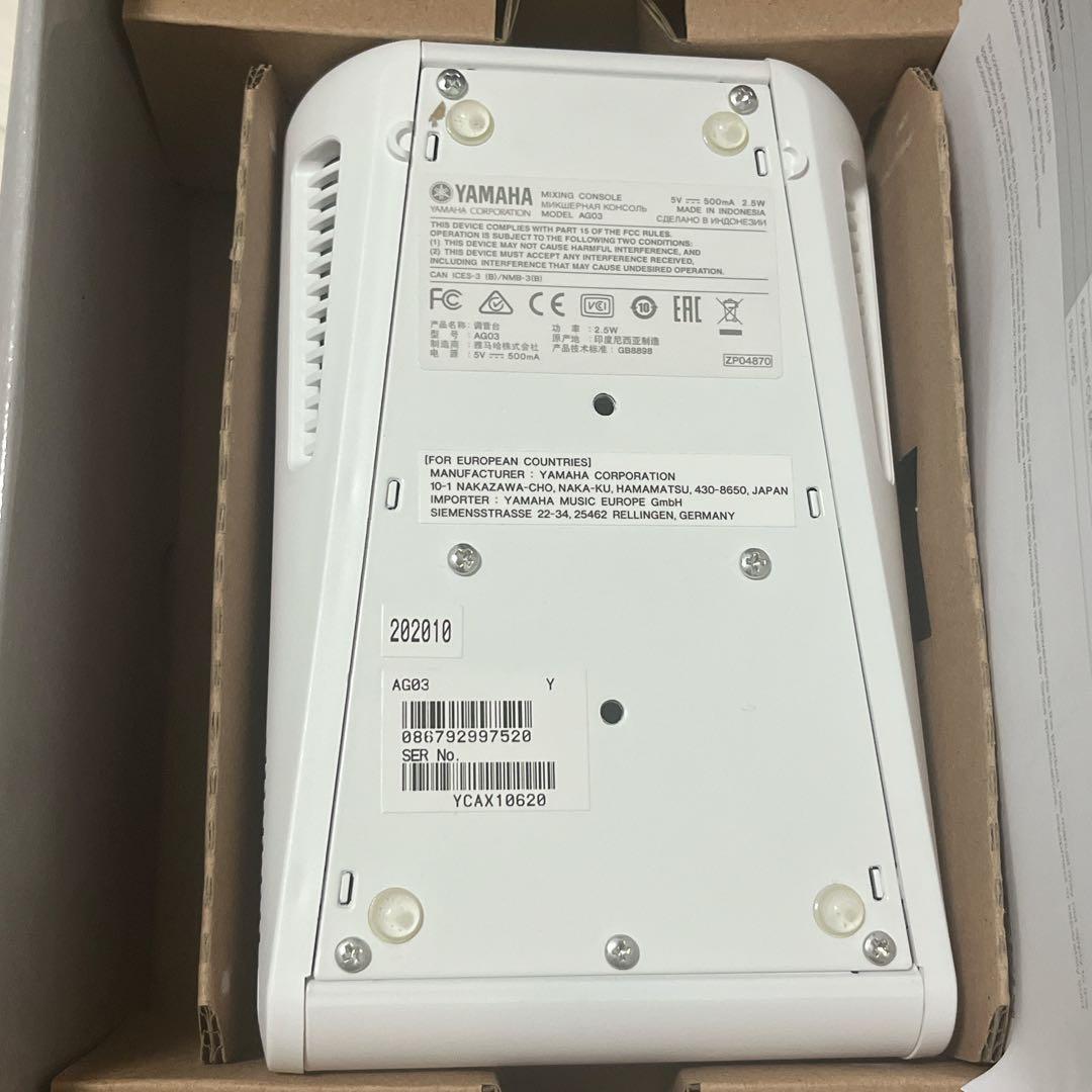 YAMAHA AG03 オーディオミキサー