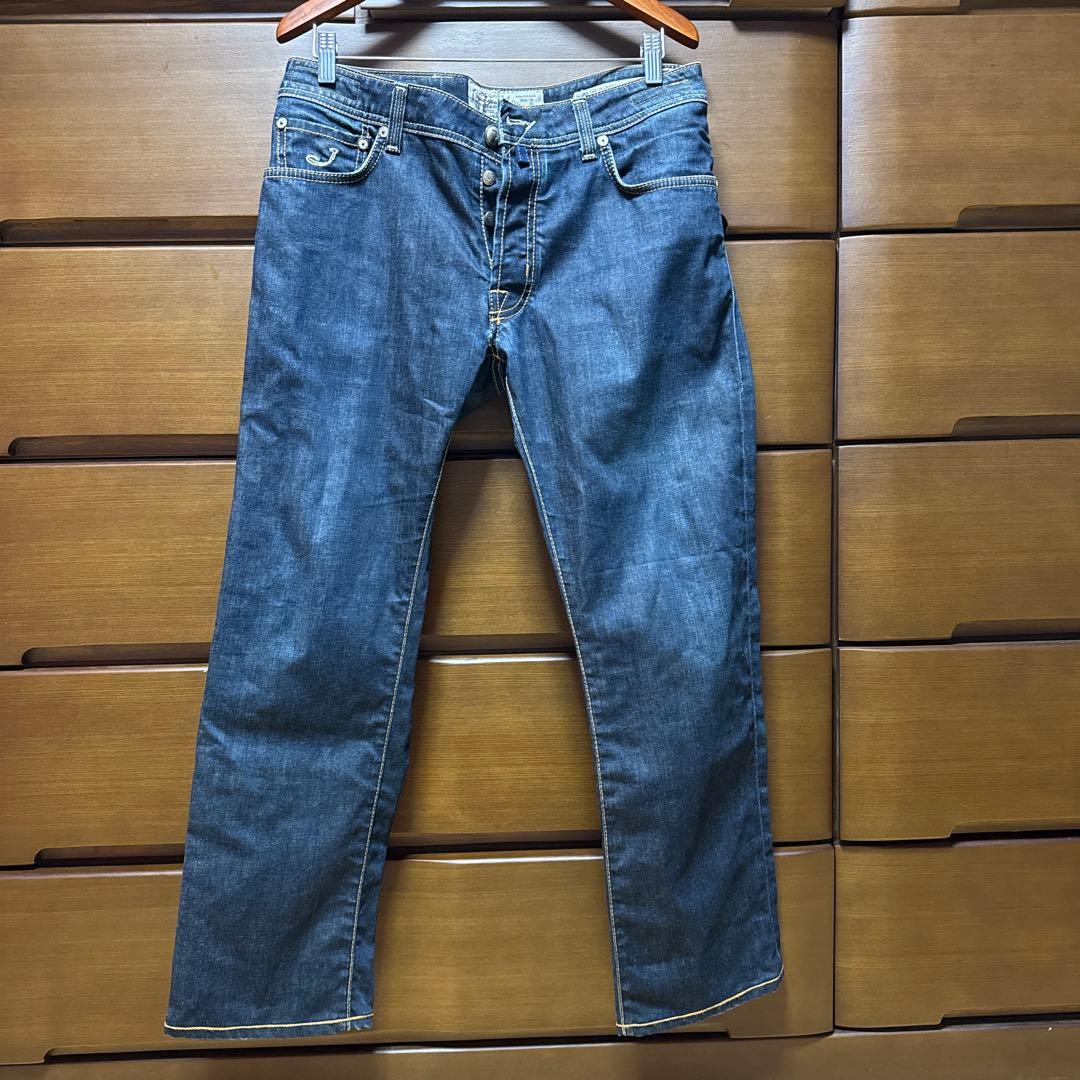 JACOB COHEN デニムジーンズ ボタンフライ 34 PW620注意書き