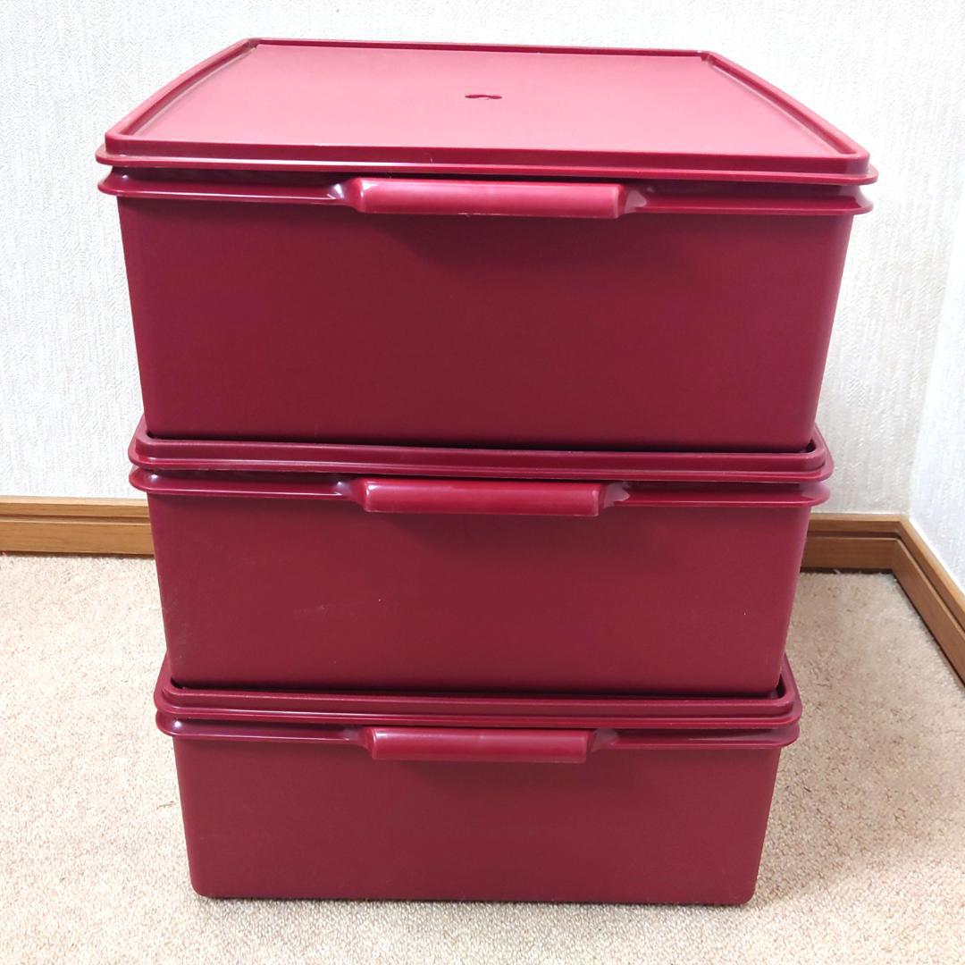 タッパーウェア スーパーケース レッド 6点セット　バラ売りOK