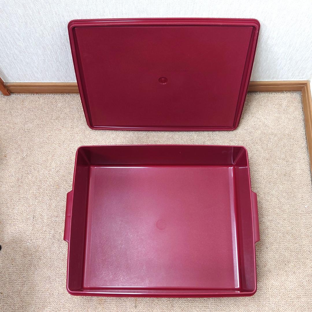 タッパーウェア スーパーケース レッド 6点セット　バラ売りOK