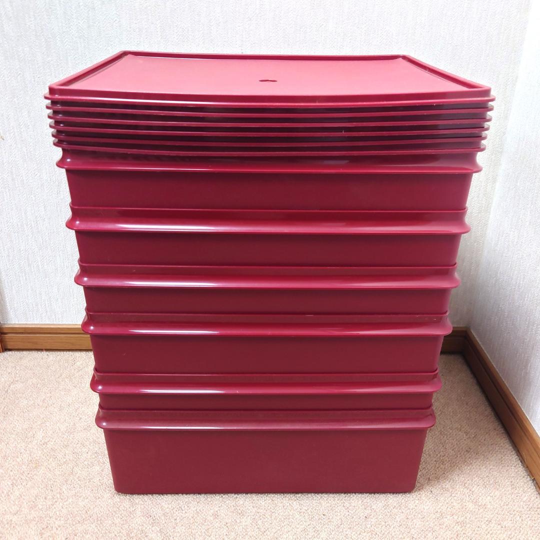 タッパーウェア スーパーケース レッド 6点セット　バラ売りOK