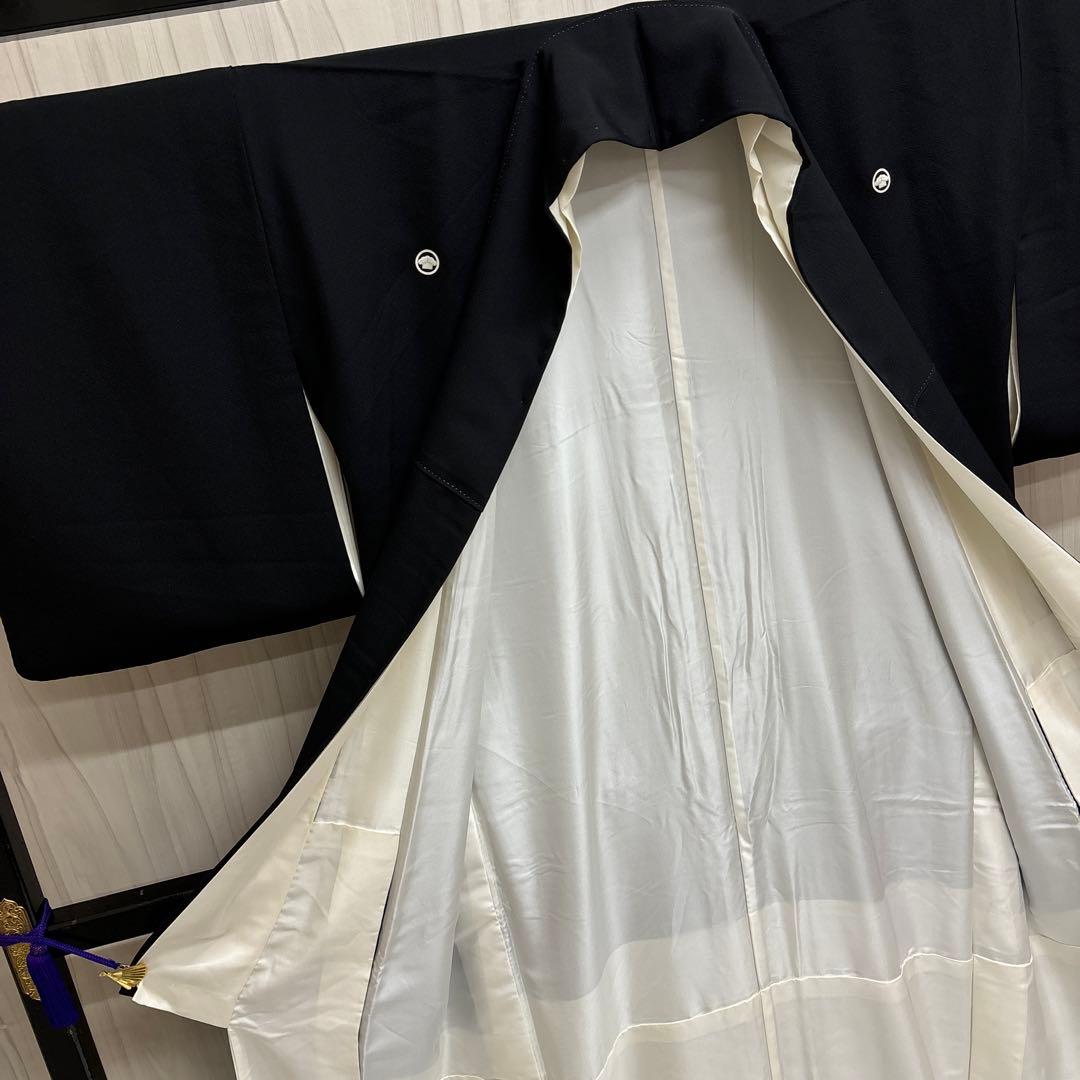 K*o様 豪華 黒留袖 金彩 一部刺繍 鳥 比翼仕立 正絹 広衿 袷 着物 AK