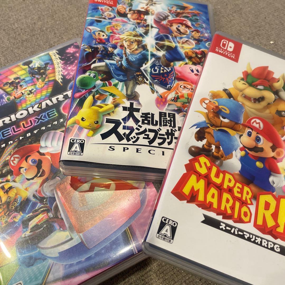 スイッチ　マリオカート8 スーパーマリオRPG 大乱闘スマッシュブラザーズ