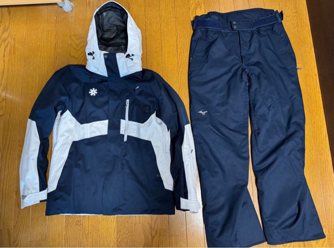 Mizuno SAH スキーウェア Lサイズ ネイビー/ホワイト