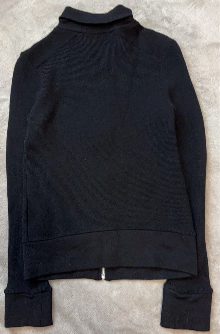 美品 バーバリーブルーレーベル ジップアップニット ノバチェック 日本製 刺繍