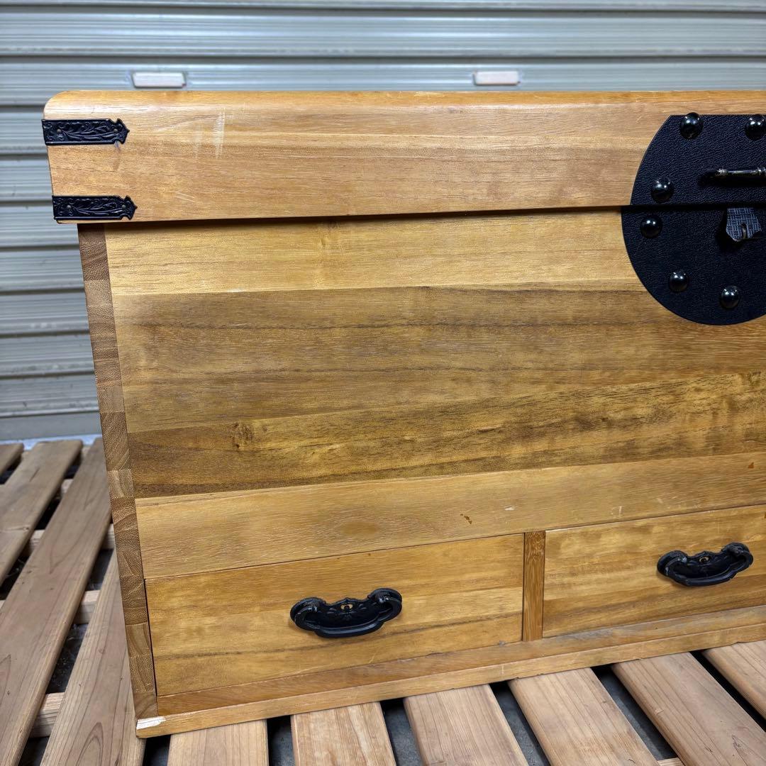 【送料込】昭和レトロ　収納箱　着物収納ケース　木製　ヴィンテージ　レトロ家具