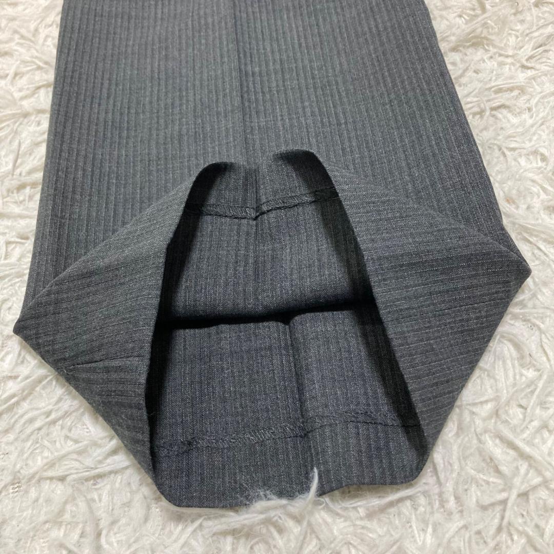 13272✨プラダ スーツ セットアップ ウール100% グレーストライプ 44
