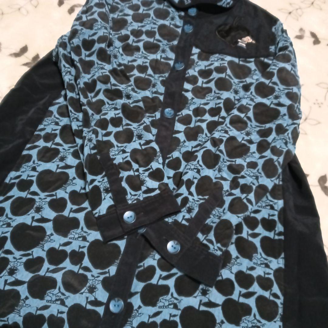 極美品　アルベロベロ　シャツチュニック　ワンピース　ブラウス　刺繍　リンゴ