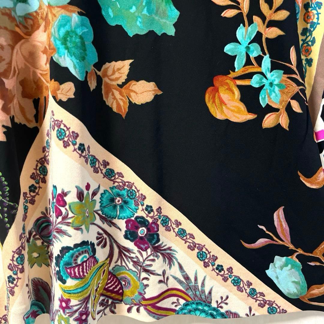 ETRO エトロ 長袖 クールネック 花柄 ストレッチ 46大きいサイズ