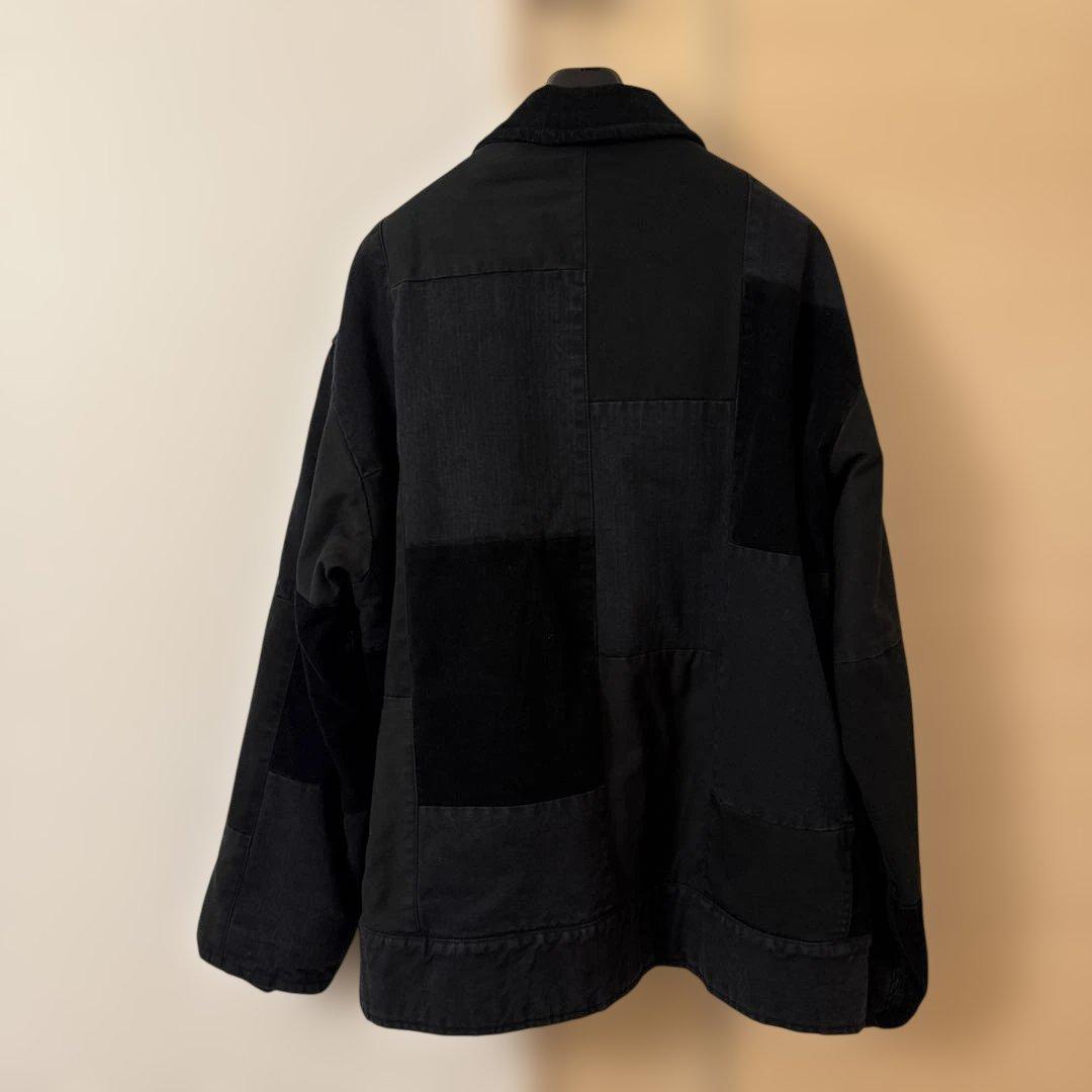未使用　コムデギャルソンオム25FW 異素材パッチワークジャケットBLACK