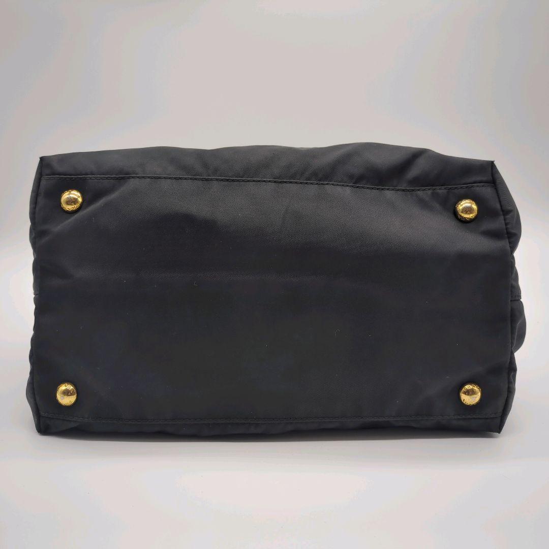 【人気モデル・美品】プラダ☆ハンドバッグ ナイロン テスート リボン ブラック