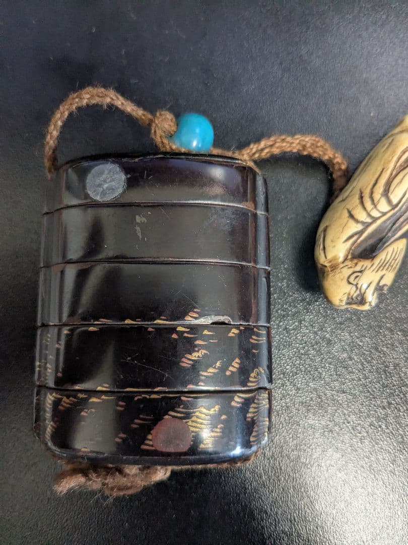 印籠　骨董品 桜模様