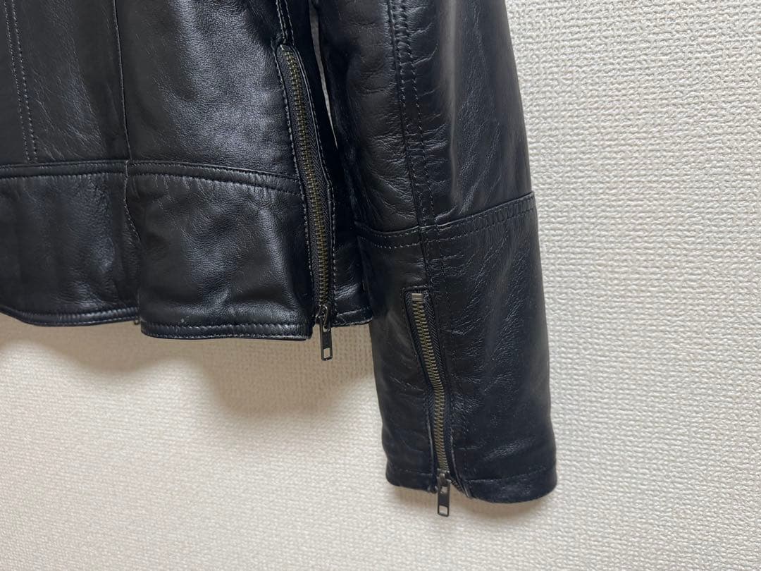 DEGNER デグナーシングルライダースジャケットフーディジャケット　2way