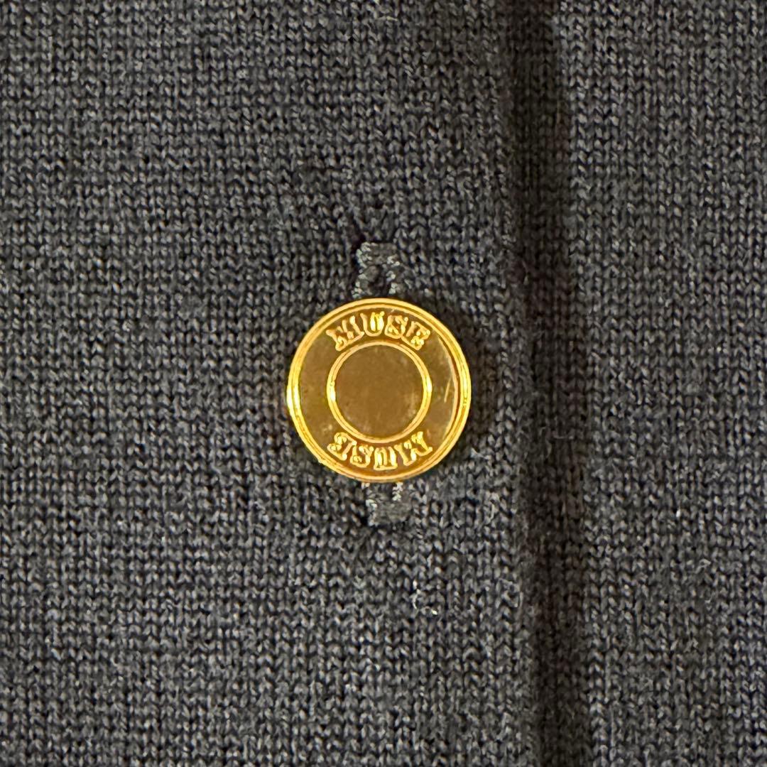 極美品　ミューズドゥーズィエムクラス　カーディガン　金ボタン　クルーネック　紺