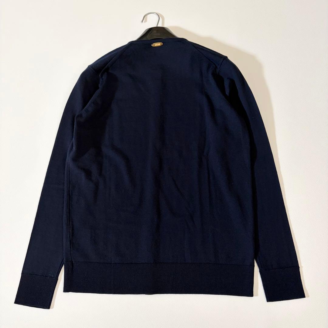 極美品　ミューズドゥーズィエムクラス　カーディガン　金ボタン　クルーネック　紺