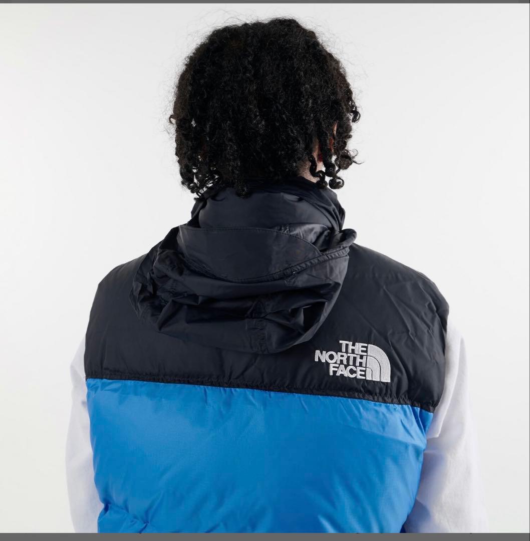 ノースフェイス ダウンベスト アウター レトロ ヌプシ 黒 青 Mサイズ