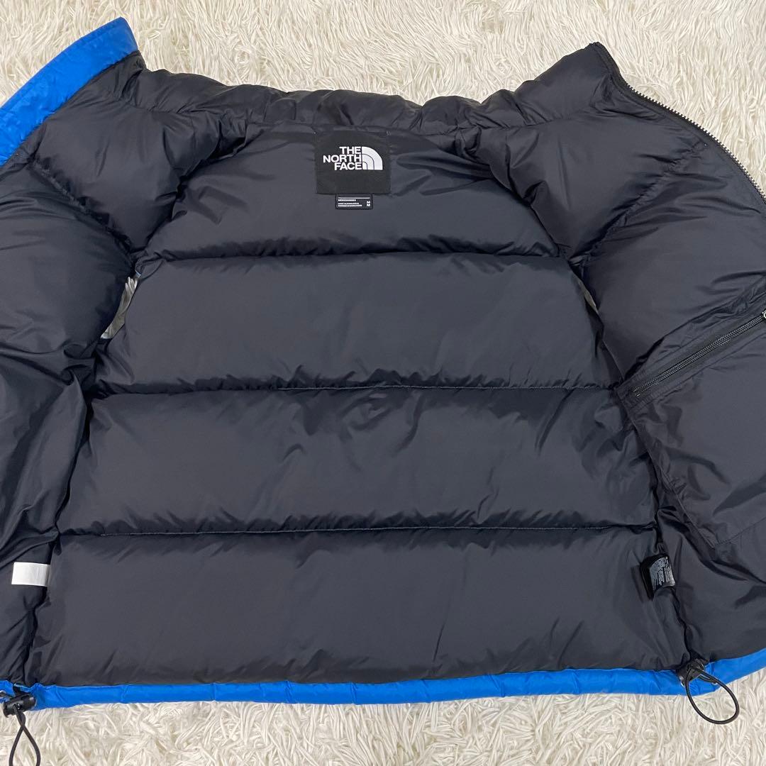 ノースフェイス ダウンベスト アウター レトロ ヌプシ 黒 青 Mサイズ