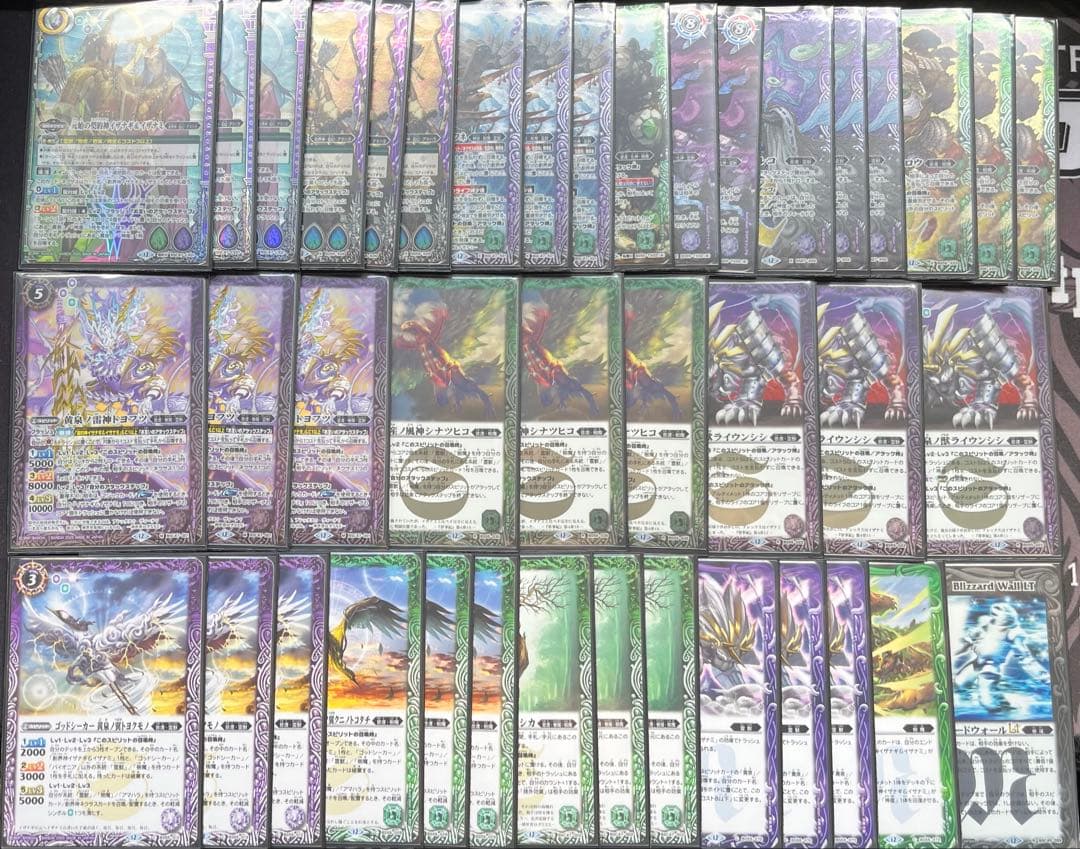 バトルスピリッツ　元始の契約神イザナギ&イザナミ　デッキ　パーツ　スリーブ付