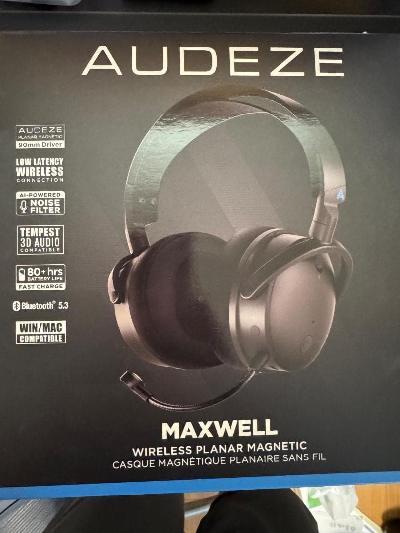 ワイヤレスゲーミングヘッドセットaudeze maxwell for PS・PC