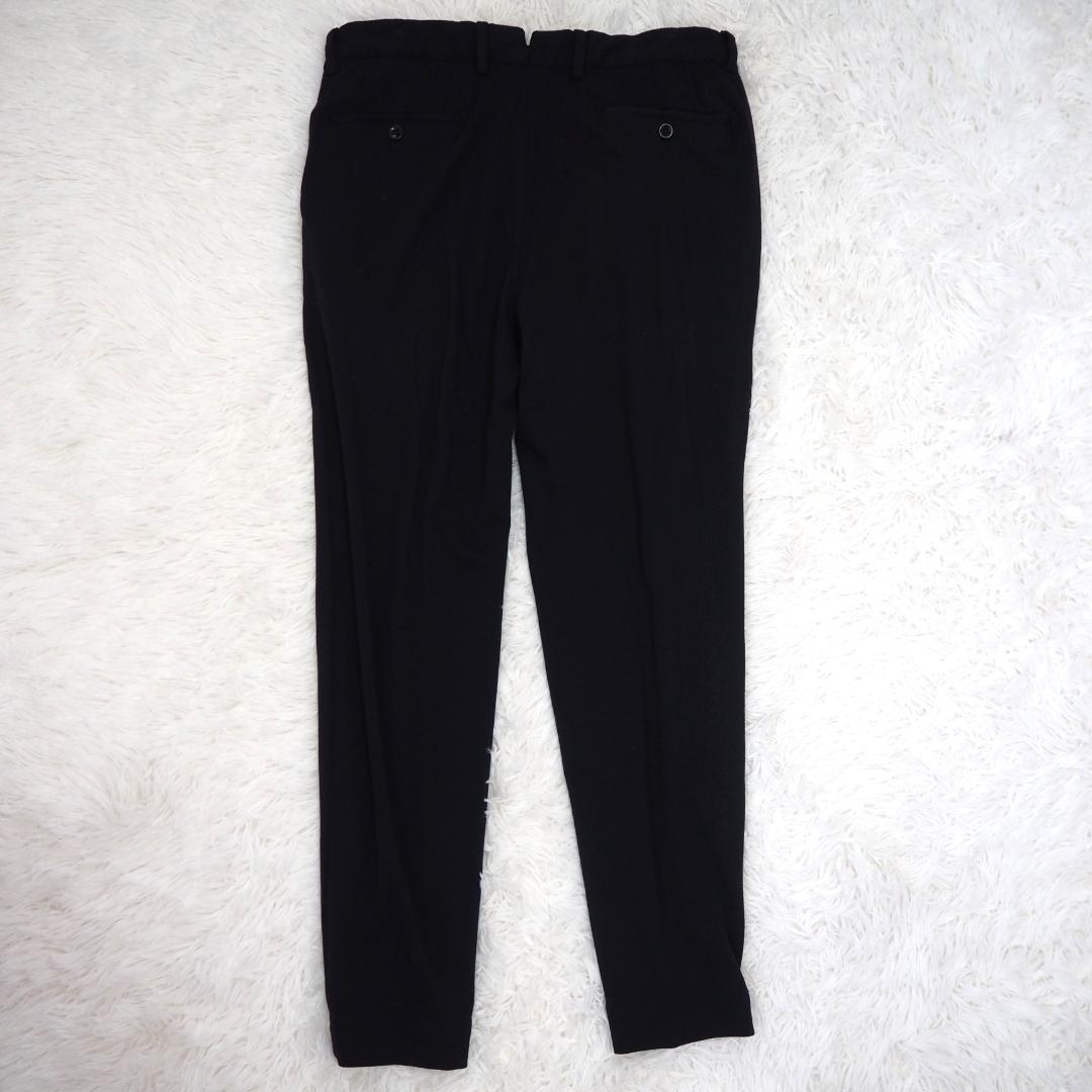 【最高級】INCOTEX　SLIM FIT ジャージースラックスパンツ　ネイビー