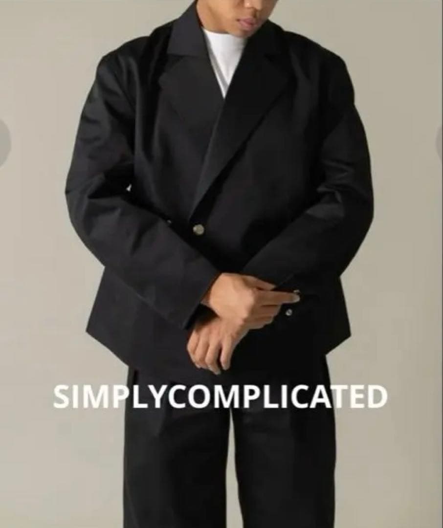 SIMPLYCOMPLICATED BOXY DOUBLE JACKET 黒