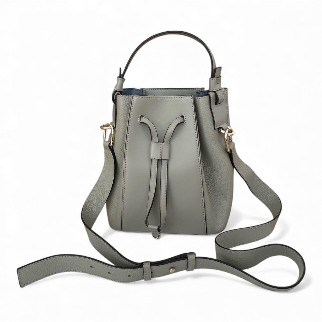 美品　FURLA フルラ　ミアステラ　ハンドバッグ　ショルダーバッグ　グレー