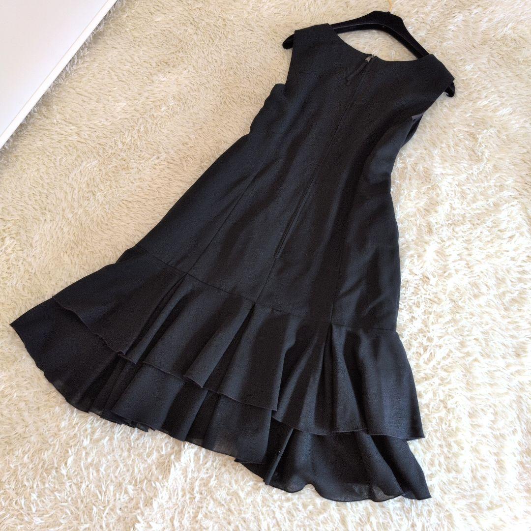 日本製★FOXEY　ワンピース　フリル　ブラック　38