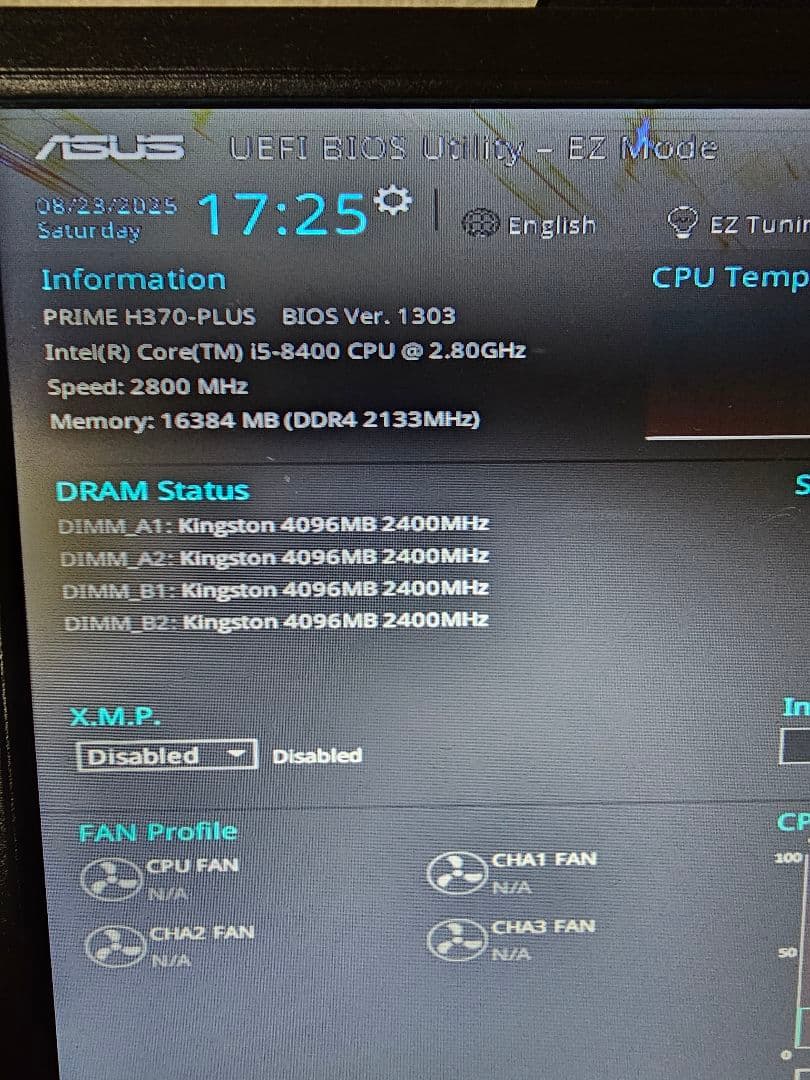 i5 8400 ASUS B360 - PLUS io パネルあり